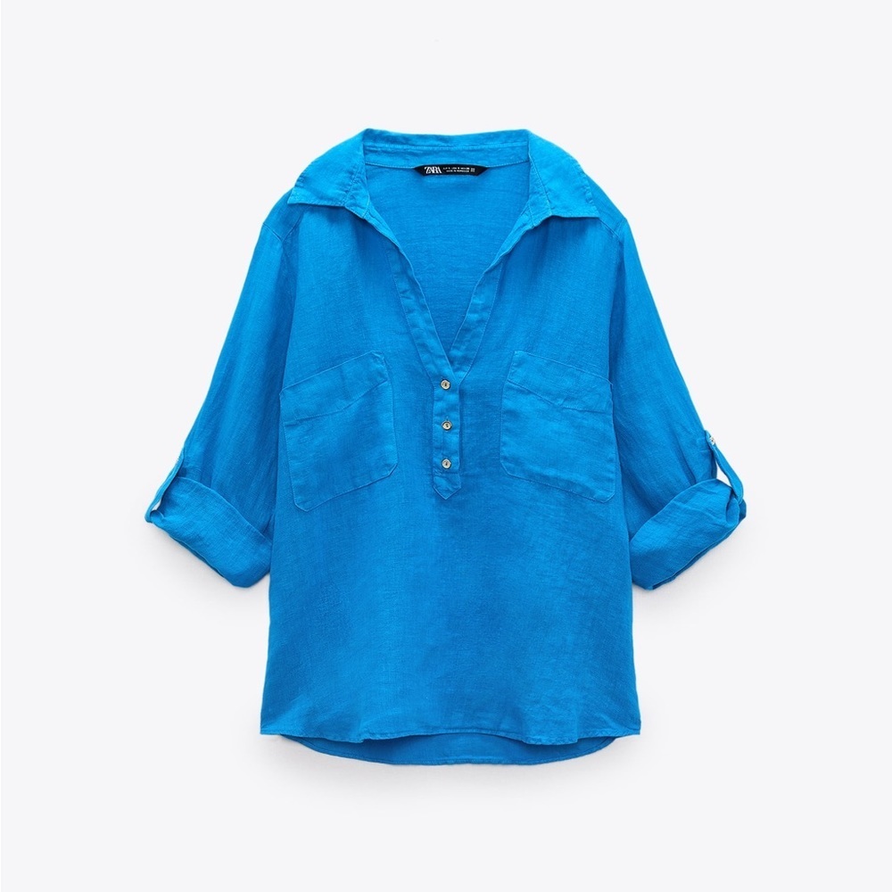 Zara new linen‎ shirt